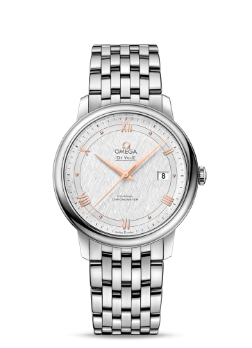 Omega De Ville Prestige Co-Axial 39.5 Stainless Steel / Vintage Silver Silk / Bracelet